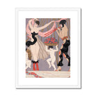 La Danse Des Fleurs - George Barbier 1920s Art Print, Art Deco Illustration Figures Pink Fabric Red Flowers
