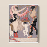 La Danse Des Fleurs - George Barbier 1920s Art Print, 12x16’’ / 31x41cm / Canvas / White Frame, Posters Prints & Visual Artwork, Toby Leon
