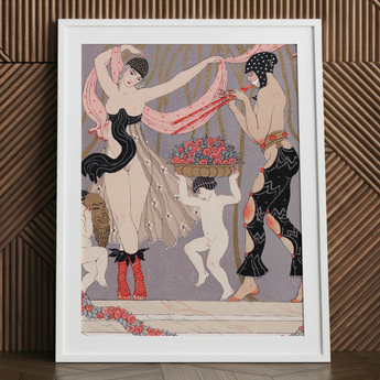 La Danse Des Fleurs - George Barbier 1920s Art Print, Georges Barbier’s Art, Mesmerizing Pochoir Print, Danse Des Fleurs