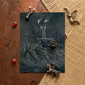 La Danse Du Sabbat - Emile Bayard Art Print / Canvas Darkly Detailed Print Dramatic Gothic Scene Figures Torment Danse Sabbat, Horned