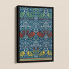 La Decoration Arabe 11 - Emile Prisse D’avennes Framed Canvas, Framed Textile Art Patterns Stylized Birds Red Yellow