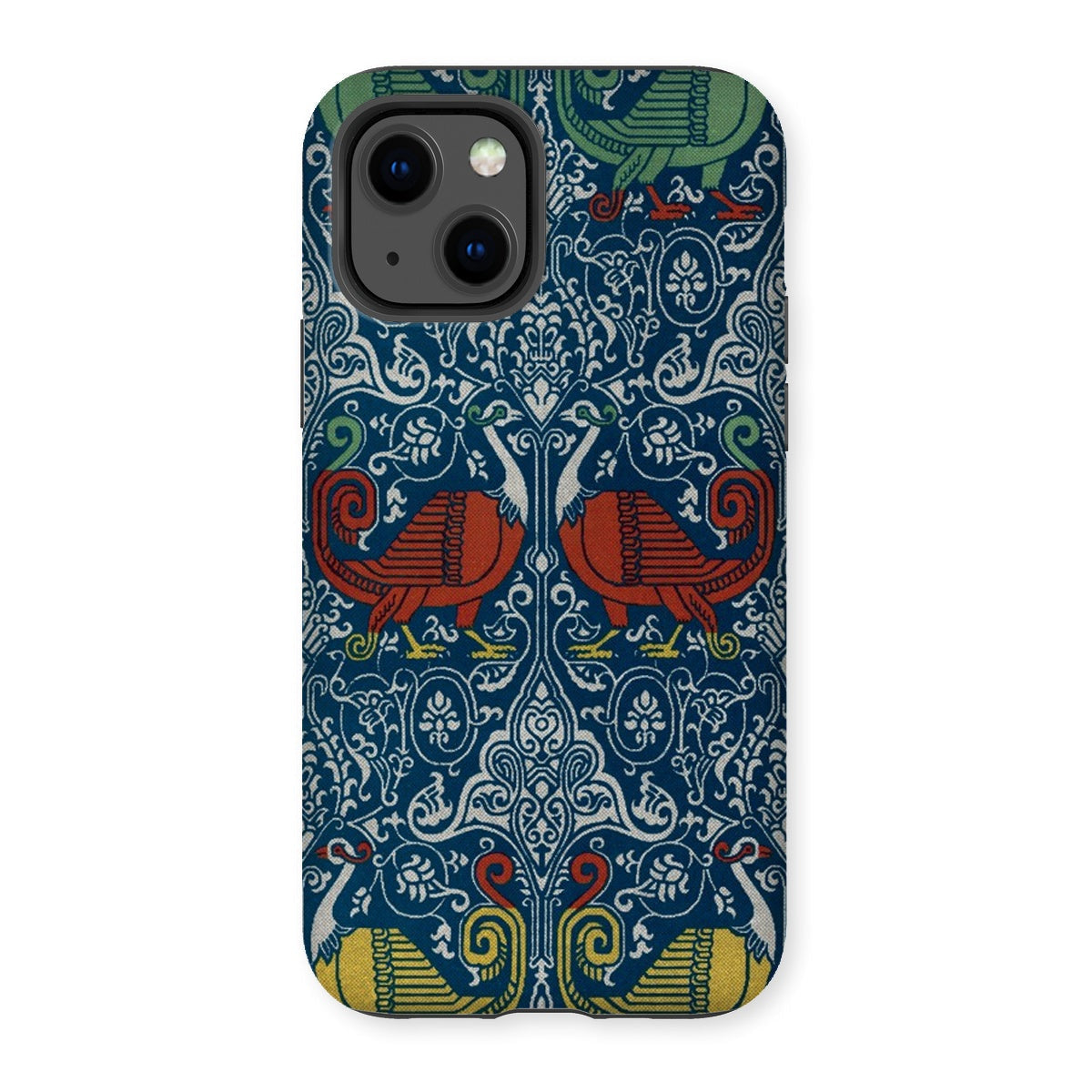La Decoration Arabe 11 - Emile Prisse D’avennes Iphone Case, 13 / Matte, Ornate Phone Case Symmetrical Pattern Stylized Birds Floral