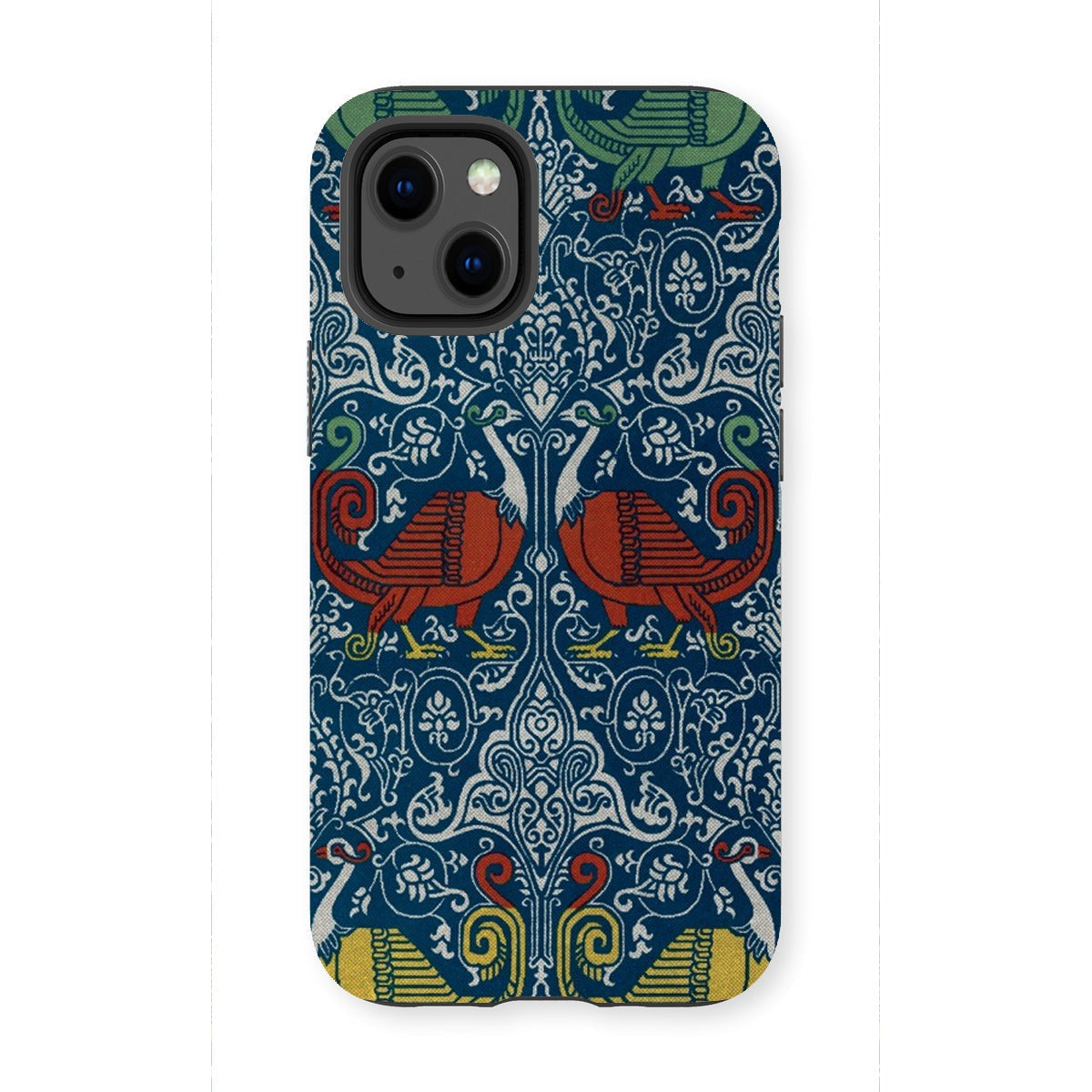 La Decoration Arabe 11 - Emile Prisse D’avennes Iphone Case, 13 Mini / Matte, Ornate Phone Case Symmetrical Pattern Stylized Birds Floral