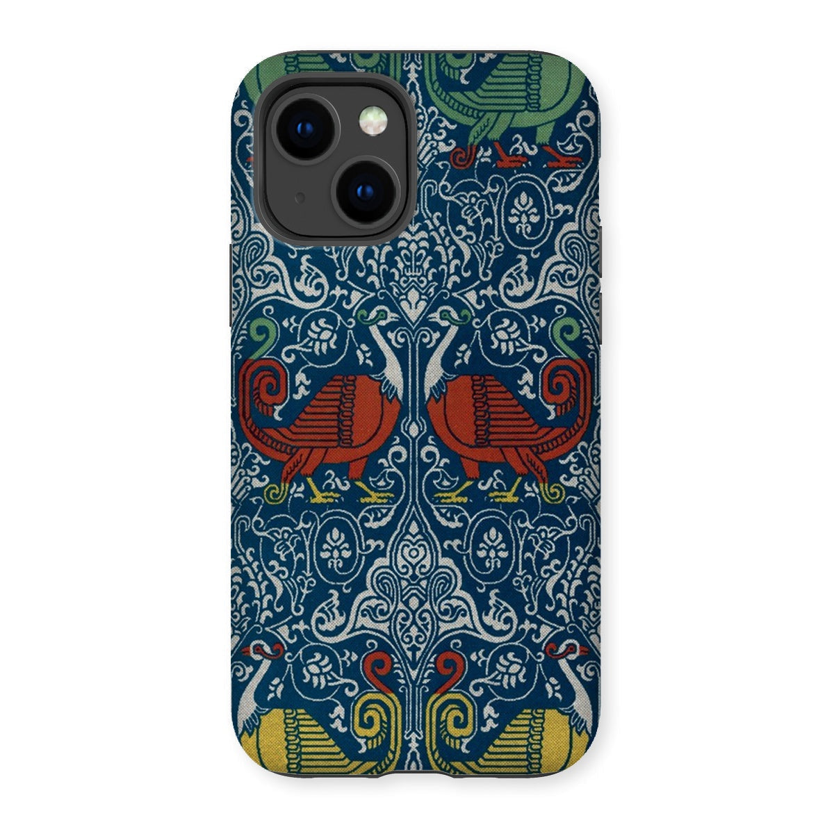 La Decoration Arabe 11 - Emile Prisse D’avennes Iphone Case, 14 / Matte, Ornate Phone Case Symmetrical Pattern Stylized Birds Floral