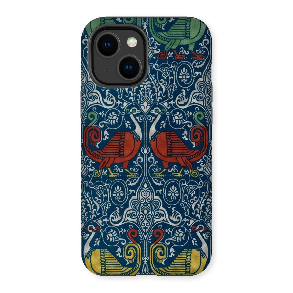 La Decoration Arabe 11 - Emile Prisse D’avennes Iphone Case, 14 Plus / Matte, Ornate Phone Case Symmetrical Pattern Stylized Birds Floral