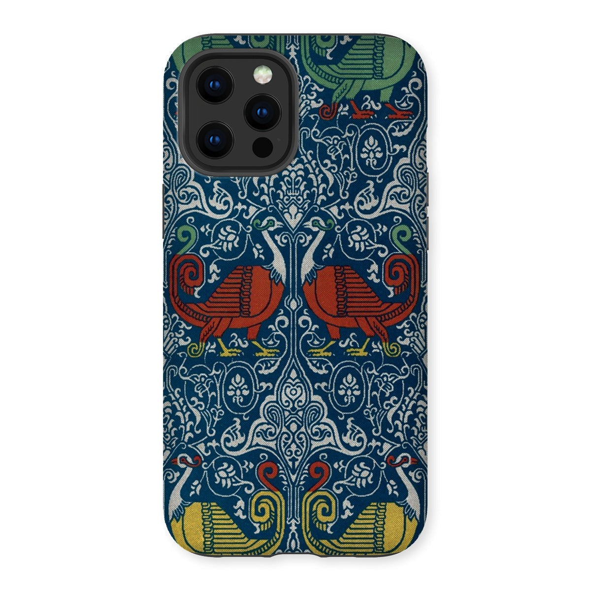 La Decoration Arabe 11 - Emile Prisse D’avennes Iphone Case, Ornate Iphone Case Symmetrical Pattern Stylized Birds Floral