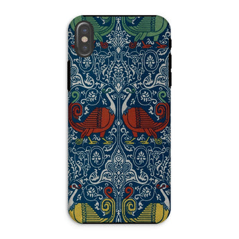 La Decoration Arabe 11 - Emile Prisse D’avennes Iphone Case, Xs / Matte, Ornate Phone Case Symmetrical Pattern Stylized Birds Floral
