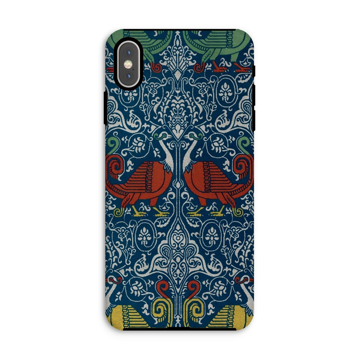La Decoration Arabe 11 - Emile Prisse D’avennes Iphone Case, Xs Max / Tough Phone, Ornate Phone Case Intricate Floral Bird Pattern Blue