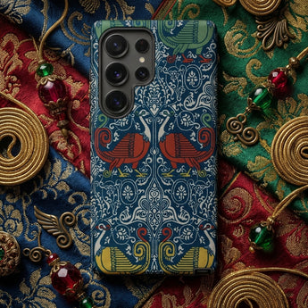 La Decoration Arabe 11 - Emile Prisse D’avennes Phone Case Vibrant Blue Phone Case Adorned Intricate Red Gold Decoration Arabe, émile