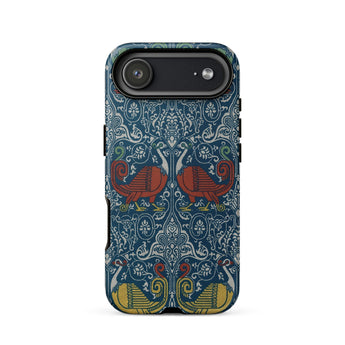 La Decoration Arabe 11 - Emile Prisse D’avennes Phone Case Iphone 17 Air / Matte Blue Green Paisley Phone Case Red Birds Textured