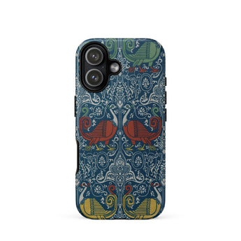 La Decoration Arabe 11 - Emile Prisse D’avennes Phone Case Iphone 17 / Matte Blue Green Floral Phone Case Red Birds Textured Decoration