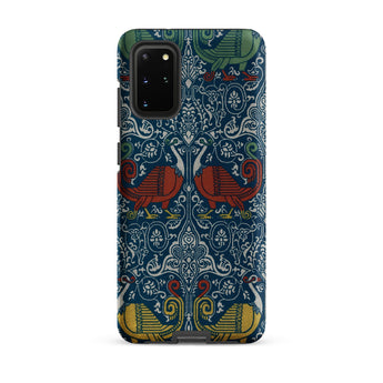 La Decoration Arabe 11 - Emile Prisse D’avennes Samsung Case, Galaxy S20 Plus / Matte, Dark Blue Patterned Smartphone Case Red Bird Yellow