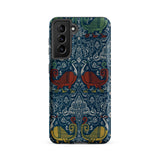 La Decoration Arabe 11 - Emile Prisse D’avennes Samsung Case, Galaxy S21 Fe / Matte, Smartphone Case Dark Blue Background Pattern Stylized