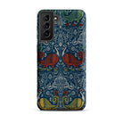 La Decoration Arabe 11 Emile Prisse D’avennes Samsung Case, Galaxy S21 Plus / Matte, Smartphone Case Dark Blue Ornate Pattern Red Yellow