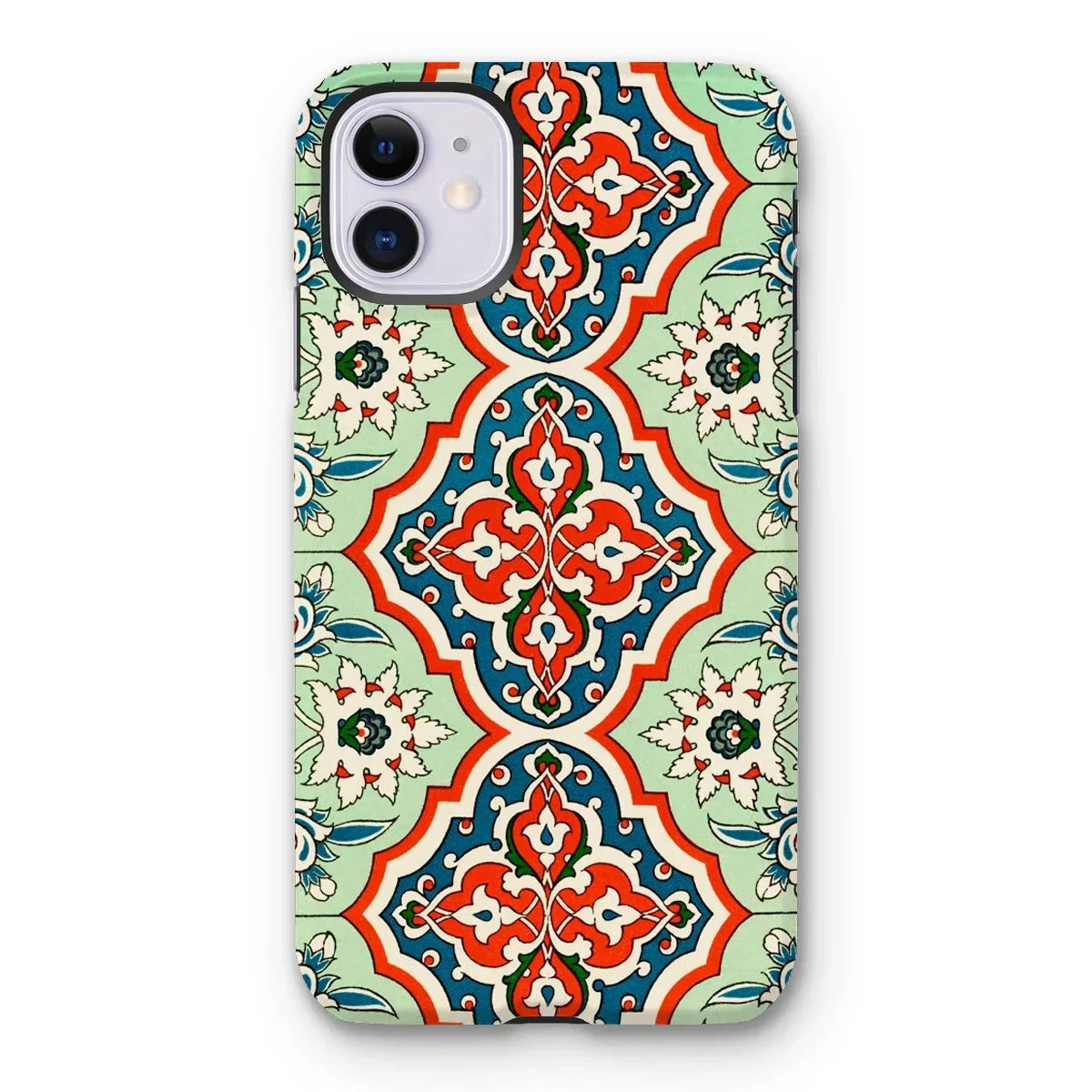 La Decoration Arabe 21 - Emile Prisse D’avennes Iphone Case, 11 / Matte, Decorative Phone Case Intricate Floral Geometric Pattern Red