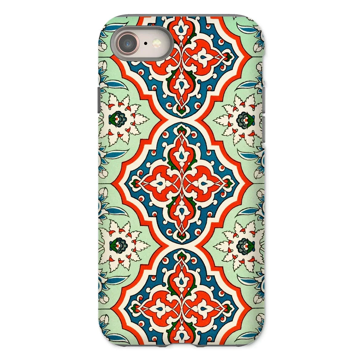 La Decoration Arabe 21 - Emile Prisse D’avennes Iphone Case, 8 / Matte, Ornate Patterned Phone Case Colorful Floral Geometric Designs