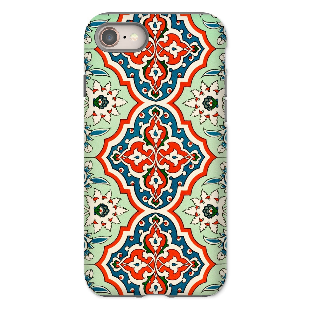 La Decoration Arabe 21 - Emile Prisse D’avennes Iphone Case, 8 / Matte, Ornate Patterned Phone Case Colorful Floral Geometric Designs