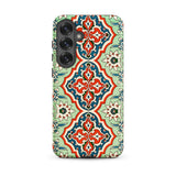 La Decoration Arabe 21 - Emile Prisse D’avennes Phone Case Samsung Galaxy S25 Plus / Matte Phone Case Vibrant Symmetrical Pattern Red Blue