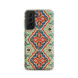 La Decoration Arabe 21 - Emile Prisse D’avennes Samsung Case, Galaxy S21 / Matte, Smartphone Case Red Blue Light Green Intricate Floral