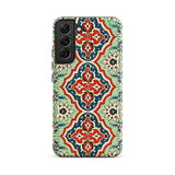 La Decoration Arabe 21 - Emile Prisse D’avennes Samsung Case, Galaxy S22 Plus / Matte, Smartphone Case Ornamental Pattern Red Blue Light