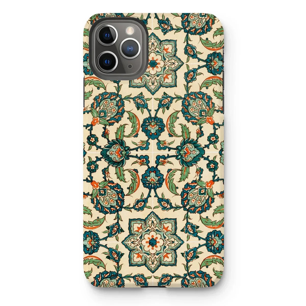 La Decoration Arabe 23 - Emile Prisse D’avennes Iphone Case, 11 Pro Max / Matte, Iphone Case Intricate Floral Geometric Pattern Teal Green