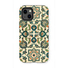 La Decoration Arabe 23 - Emile Prisse D’avennes Iphone Case, 13 Mini / Matte, Ornate Floral Patterned Phone Case Teal Green Orange