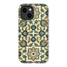 La Decoration Arabe 23 - Emile Prisse D’avennes Iphone Case, 14 Plus / Matte, Ornate Floral Patterned Phone Case Teal Orange Cream