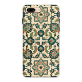 La Decoration Arabe 23 - Emile Prisse D’avennes Iphone Case, 8 Plus / Matte, Ornate Floral Patterned Phone Case Teal Orange Cream
