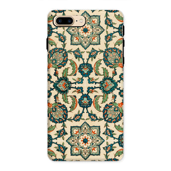 La Decoration Arabe 23 - Emile Prisse D’avennes Iphone Case, 8 Plus / Matte, Ornate Floral Patterned Phone Case Teal Orange Cream