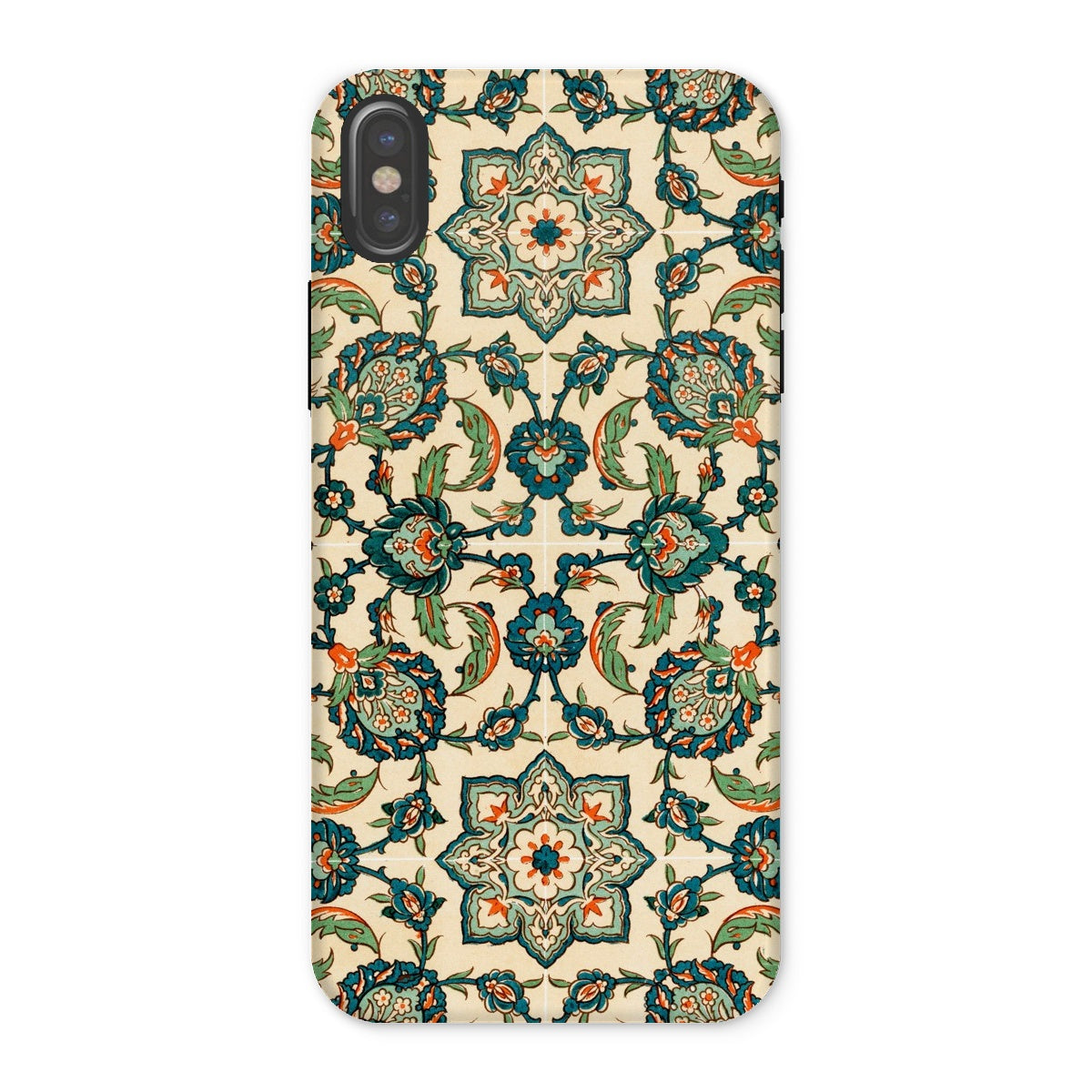La Decoration Arabe 23 Emile Prisse D’avennes Iphone Case, x / Matte, Ornate Floral Patterned Phone Case Intricate Designs Teal
