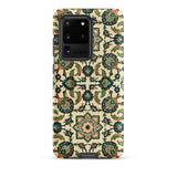 La Decoration Arabe 23 - Emile Prisse D’avennes Samsung Case, Galaxy S20 Ultra / Matte, Phone Case Cream Background Intricate Pattern Green