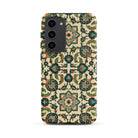 La Decoration Arabe 23 Emile Prisse D’avennes Samsung Case, Galaxy S23 Plus / Matte, Phone Case Intricate Floral Leaf Pattern Shades Green