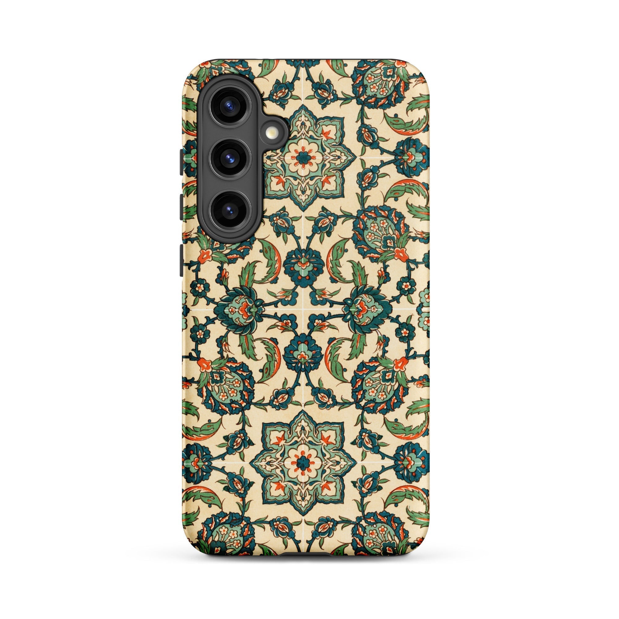 La Decoration Arabe 23 Emile Prisse D’avennes Samsung Case, Galaxy S24 Plus / Matte, Smartphone Case Cream Background Intricate Floral