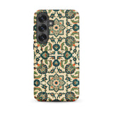 La Decoration Arabe 23 - Emile Prisse D’avennes Samsung Case, Galaxy S25 Plus / Matte, Smartphone Case Intricate Floral Leaf Pattern Teal