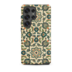 La Decoration Arabe 23 - Emile Prisse D’avennes Samsung Case, Galaxy S25 Ultra / Matte, Smartphone Cream-colored Case Intricate Green Blue