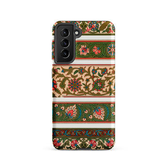 La Decoration Arabe 32 - Emile Prisse D’avennes Art Samsung Case, Galaxy S21 / Matte, Smartphone Case Colorful Floral Foliage Pattern