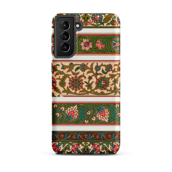 La Decoration Arabe 32 - Emile Prisse D’avennes Art Samsung Case, Galaxy S21 Plus / Matte, Phone Case Vibrant Floral Leafy Pattern Shades