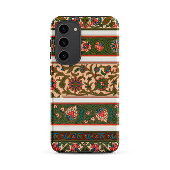 La Decoration Arabe 32 - Emile Prisse D’avennes Art Samsung Case, Galaxy S23 Plus / Matte, Smartphone Case Vintage Floral Foliage Pattern
