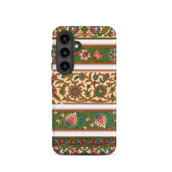 La Decoration Arabe 32 - Emile Prisse D’avennes Art Samsung Case, Galaxy S24 / Matte, Smartphone Case Beige Green Red Floral Pattern