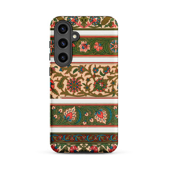 La Decoration Arabe 32 - Emile Prisse D’avennes Art Samsung Case, Galaxy S24 Plus / Matte, Smartphone Case Colorful Floral Leafy Pattern