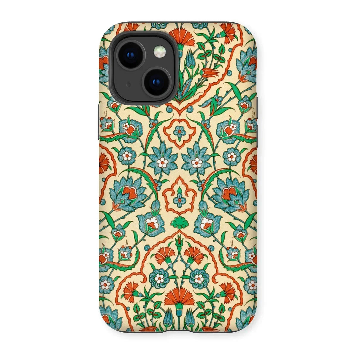 La Decoration Arabe 33 - Emile Prisse D’avennes Iphone Case, 14 / Matte, Floral Patterned Phone Case Intricate Turquoise Orange Green