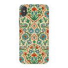 La Decoration Arabe 33 - Emile Prisse D’avennes Iphone Case, x / Matte, Ornate Floral Patterned Phone Case Vibrant Colors Intricate