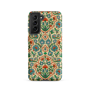 La Decoration Arabe 33 - Emile Prisse D’avennes Samsung Case, Galaxy S21 / Matte, Smartphone Cream-colored Case Adorned Intricate Pattern