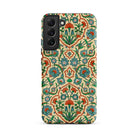 La Decoration Arabe 33 Emile Prisse D’avennes Samsung Case, Galaxy S22 Plus / Matte, Phone Case Intricate Floral Leaf Pattern Teal Orange