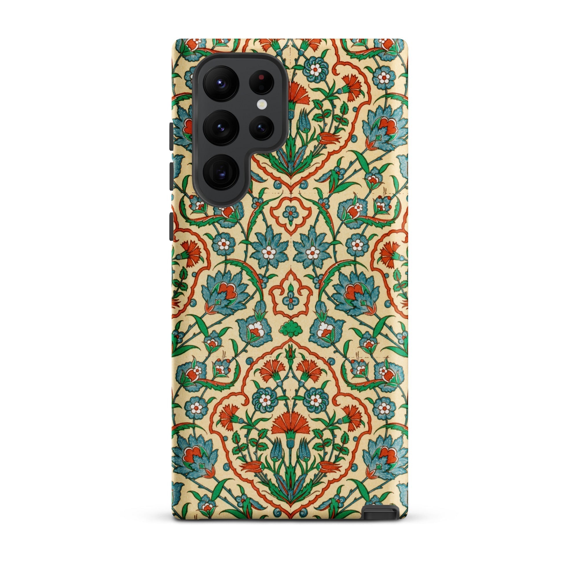 La Decoration Arabe 33 Emile Prisse D’avennes Samsung Case, Galaxy S22 Ultra / Matte, Phone Case Intricate Floral Pattern Shades Blue Orange
