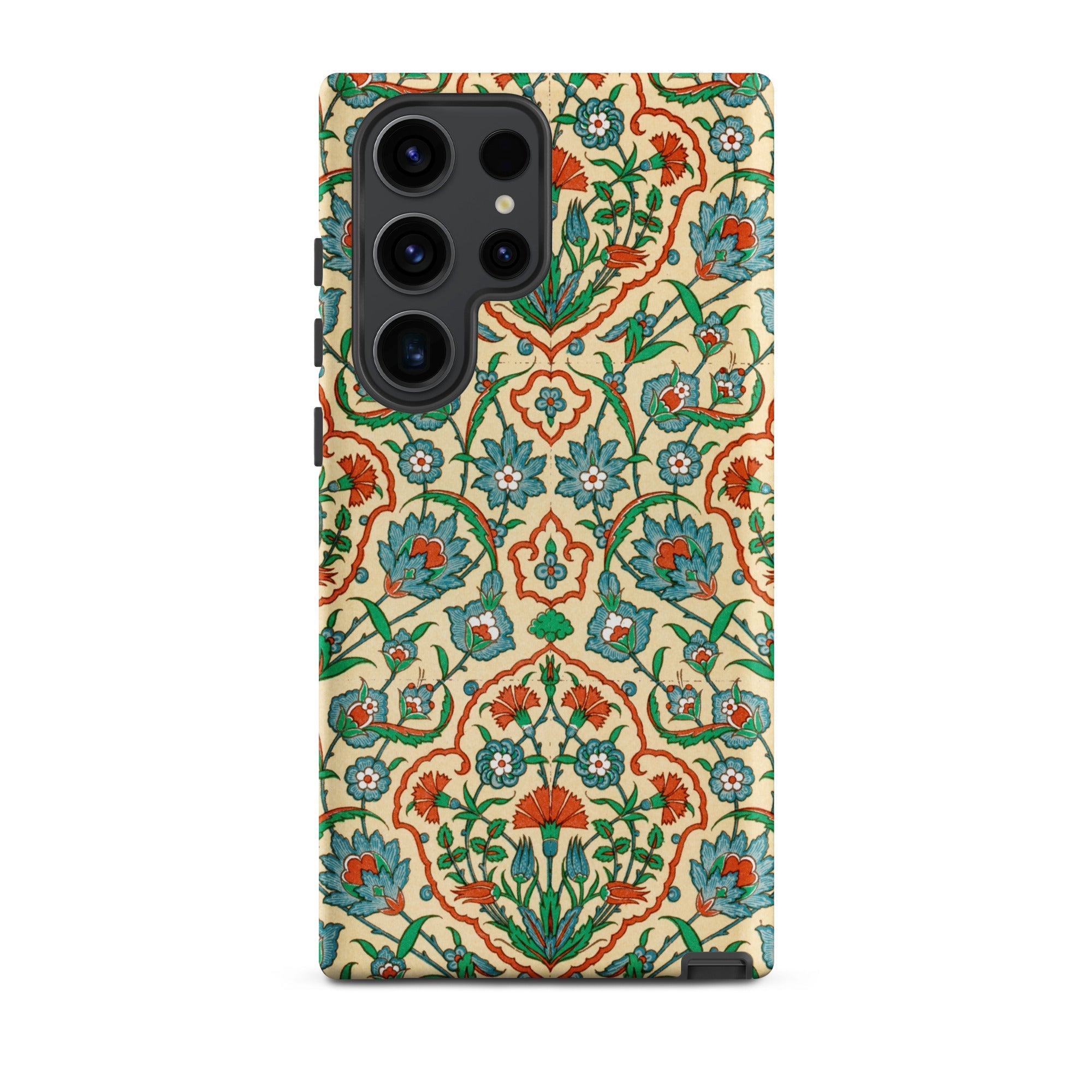 La Decoration Arabe 33 Emile Prisse D’avennes Samsung Case, Galaxy S23 Ultra / Matte, Phone Case Cream Background Pattern Stylized Red Blue