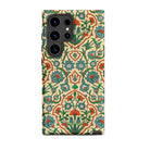 La Decoration Arabe 33 Emile Prisse D’avennes Samsung Case, Galaxy S24 Ultra / Matte, Smartphone Case Intricate Floral Leaf Pattern Teal Red