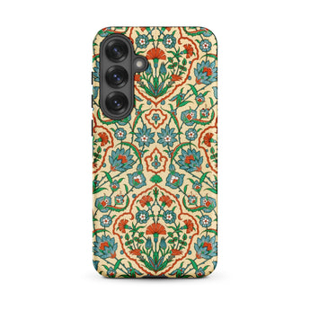 La Decoration Arabe 33 - Emile Prisse D’avennes Samsung Case, Galaxy S25 Plus / Matte, Smartphone Case Cream Background Intricate Pattern