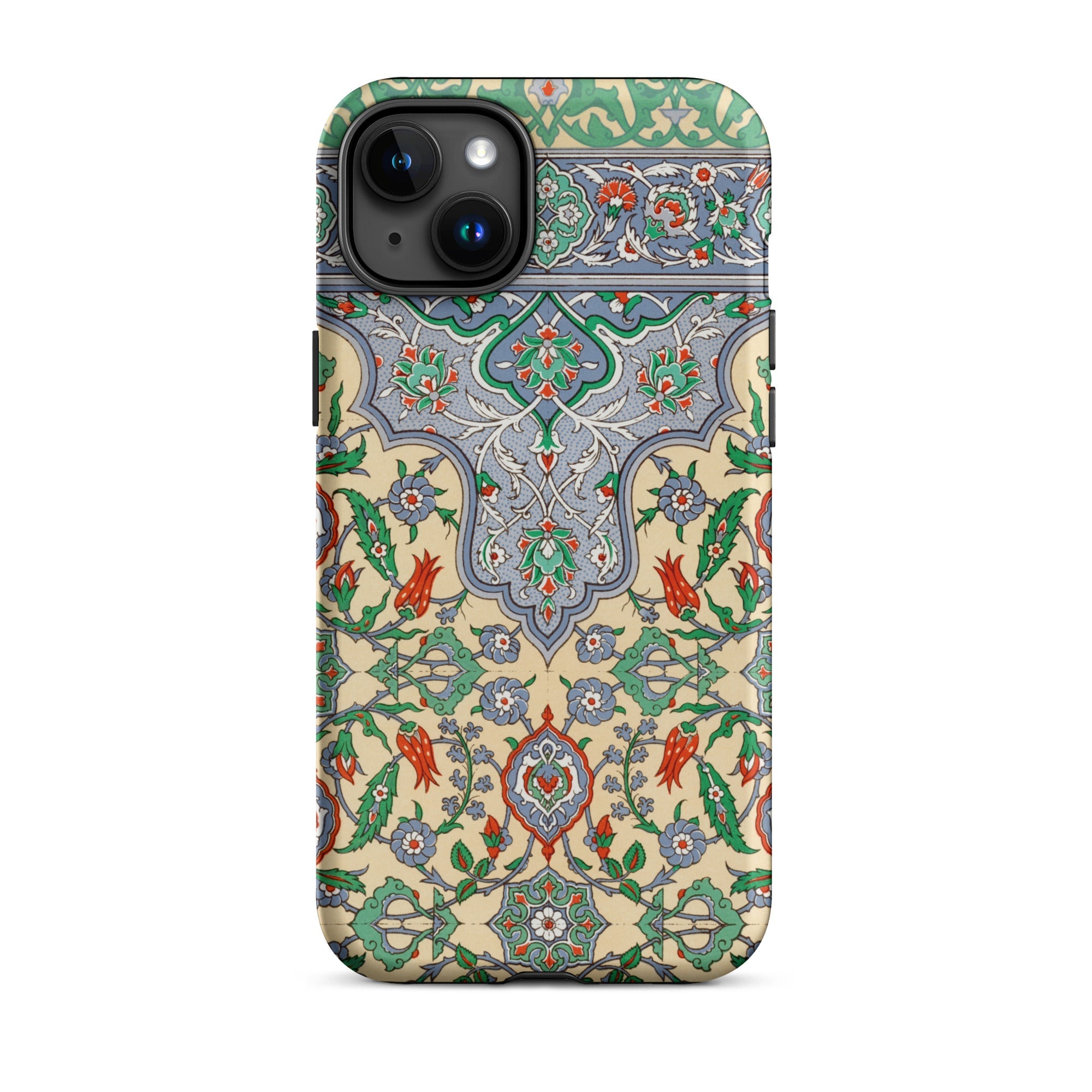 La Decoration Arabe 36 - Emile Prisse D’avennes Art Iphone Case, 15 Plus / Matte, Floral Patterned Phone Case