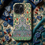 La Decoration Arabe 36 - Emile Prisse D’avennes Art Phone Case Cream-colored Phone Case Adorned Intricate Blue Green Red émile Prisse